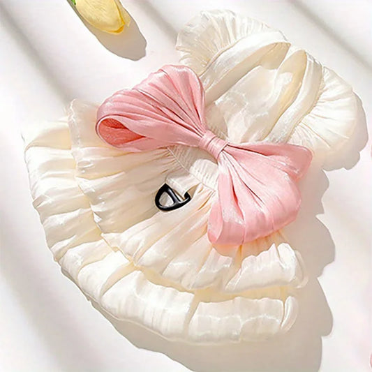 Cotton Summer Pet Dress with Adorable Bow.