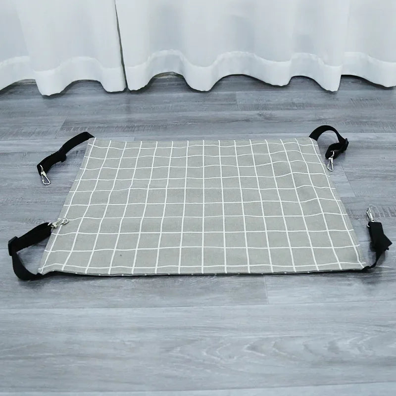 Cat Hanging Hammock with Adjustable Straps Double-Sided Pet Cage Hammock Hanging Bed Resting Sleepy Pad for Small Animals Pets