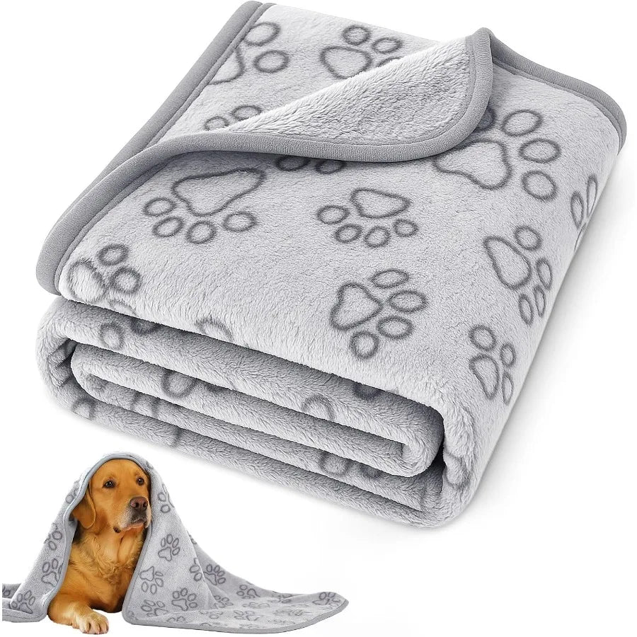 42 x 30 Premium Soft Washable Dog Blankets for Medium and Small Dogs. Cozy Comfort Blanket for Puppies and Cats. Ideal for Indoor Pet.