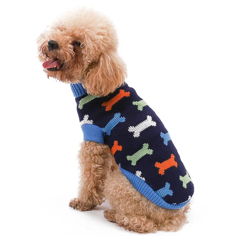 Warm Pet Dog Sweater Winter Dog Clothes for Small Medium Dogs Knitted Puppy Cat Coat