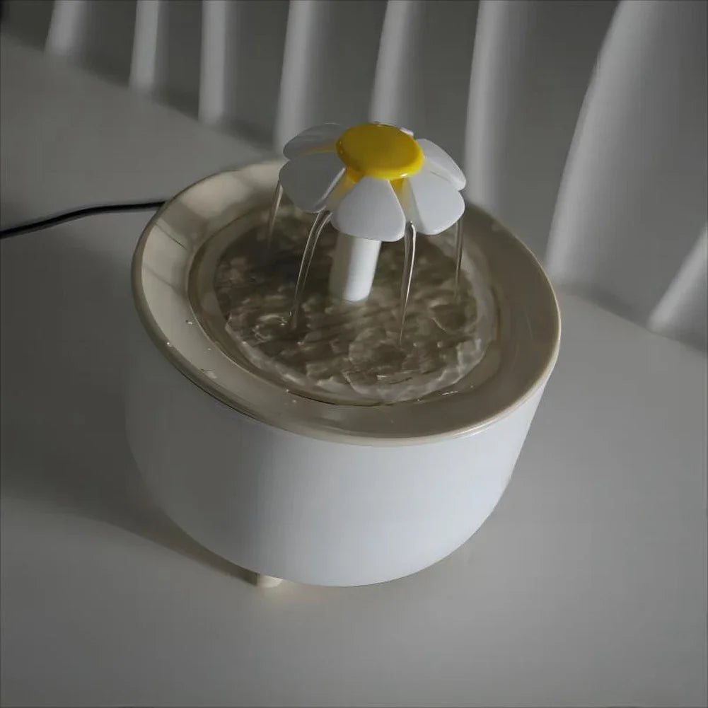 1200ml Electric Mute Automatic Cat Water Fountain with USB Filtering for Clean and Fresh Drinking Experience