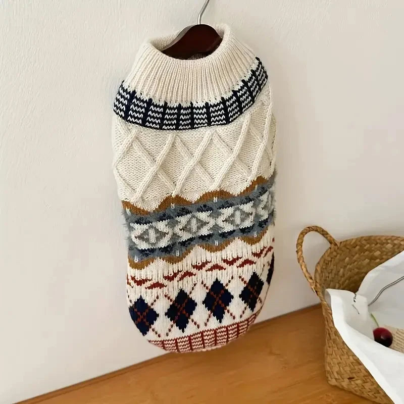 Nordic Style Knitted Pet Sweater