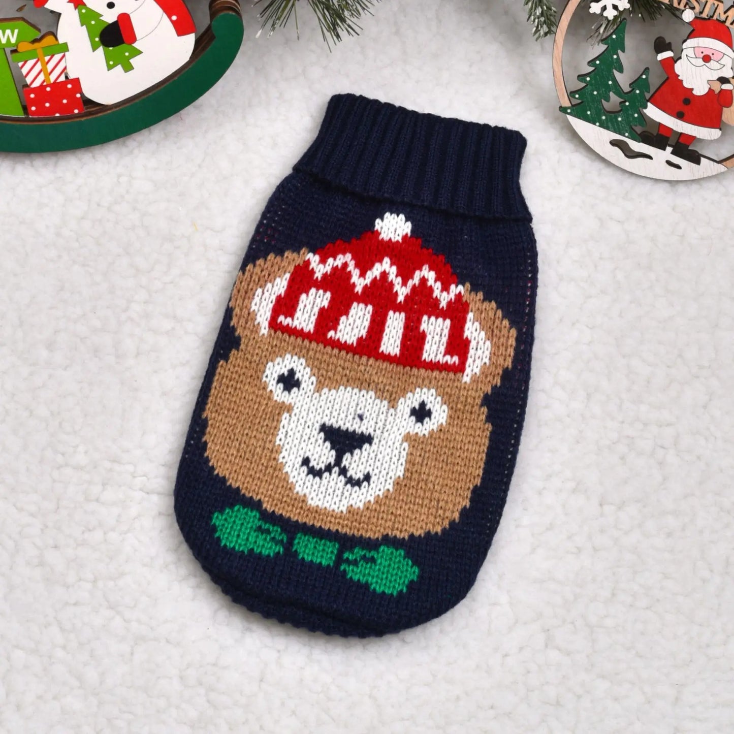 Knitted Puppy Cat Sweater 
Warm Pet Dog Sweater Winter Dog Clothes for Small Medium Dogs