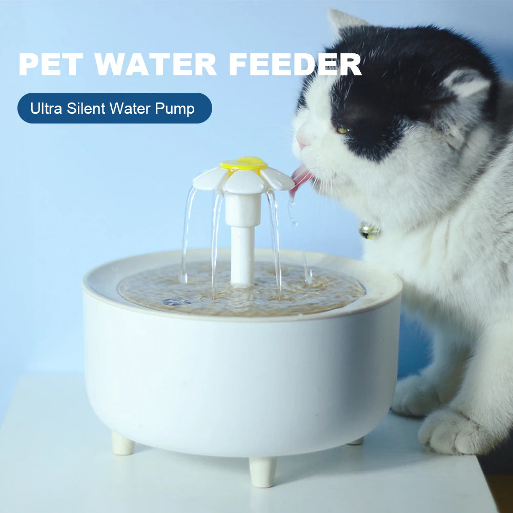 1200ml Cats Water Filter Automatic Cat Water Fountain Filter USB Electric Mute Recirculate Filtering Drinker Pet Water Fountain