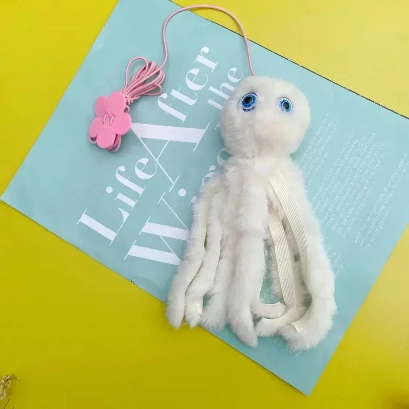 Cat Toy Hanging Simulation Elastic Cat Stick Cartoon Door Elastic Rope Cat Toy Self-Enjoyment and Boredom Relief Swing Cat Toy