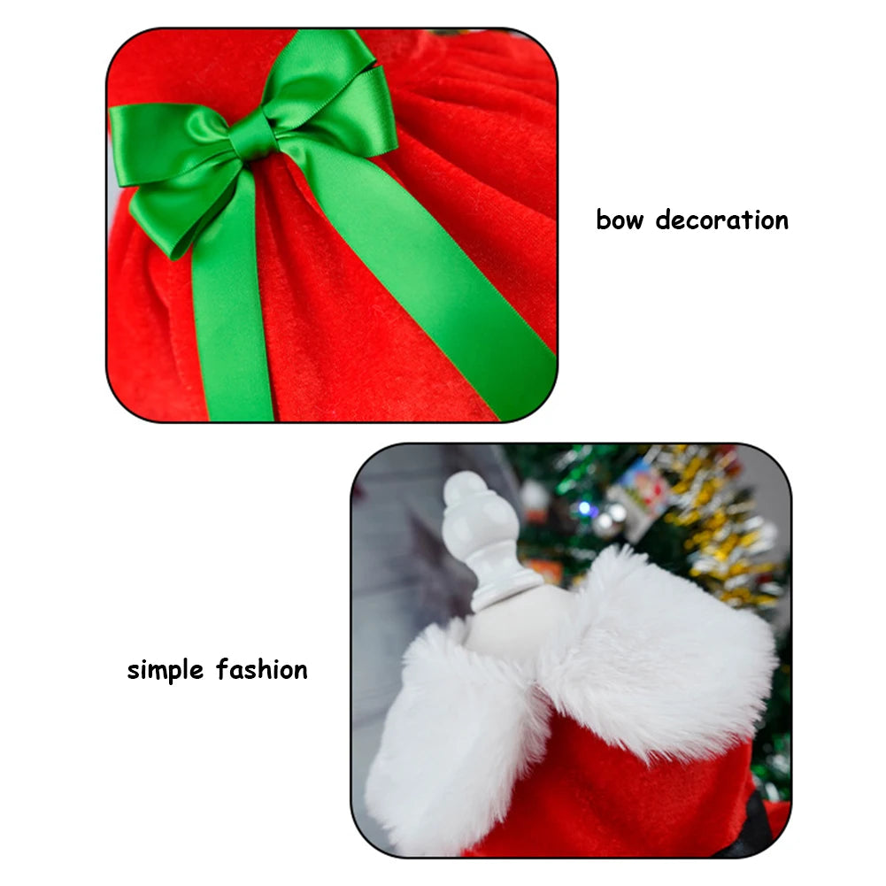 Red Soft Christmas Dress for Dog or Cat. 
Easy To Clean.