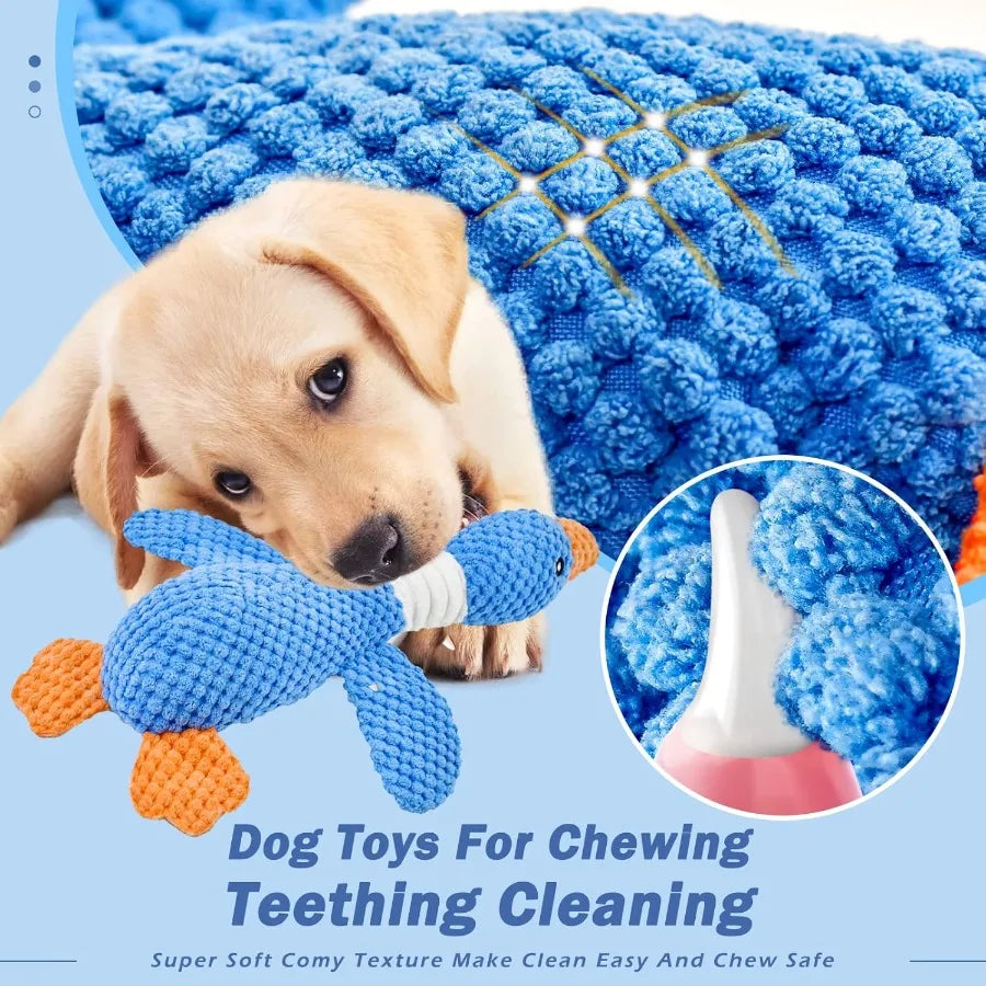 Indestructible Goose Dog Toy for Aggressive Chewers. Small, Medium, or Large Breeds. Crinkle, Squeaky Plush Dog Chew Toy.