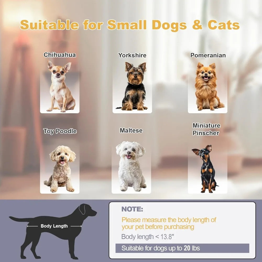 Gray 27-inch pet sofa with cushion, removable cover and wooden legs for small dogs and cats