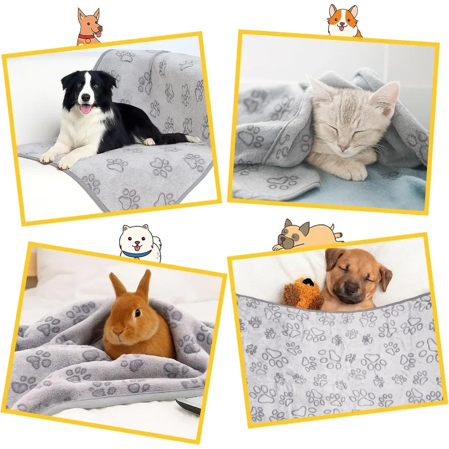 42 x 30 Premium Soft Washable Dog Blankets for Medium and Small Dogs. Cozy Comfort Blanket for Puppies and Cats. Ideal for Indoor Pet.