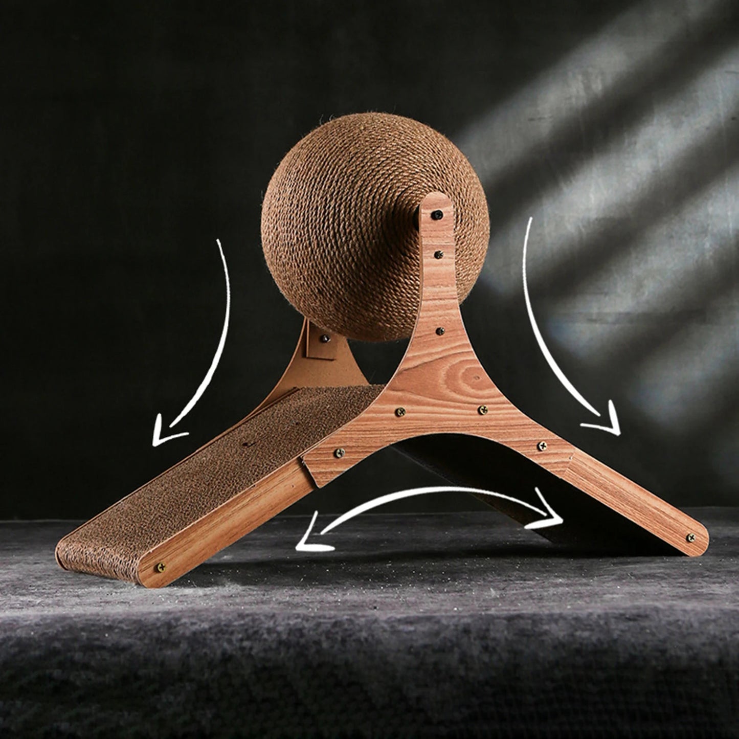 Cat Scratcher Toy Interactive Pet Toy Wear Resistant Furniture Protection Scratching Ball for Grind Claw Playing Indoor Cats