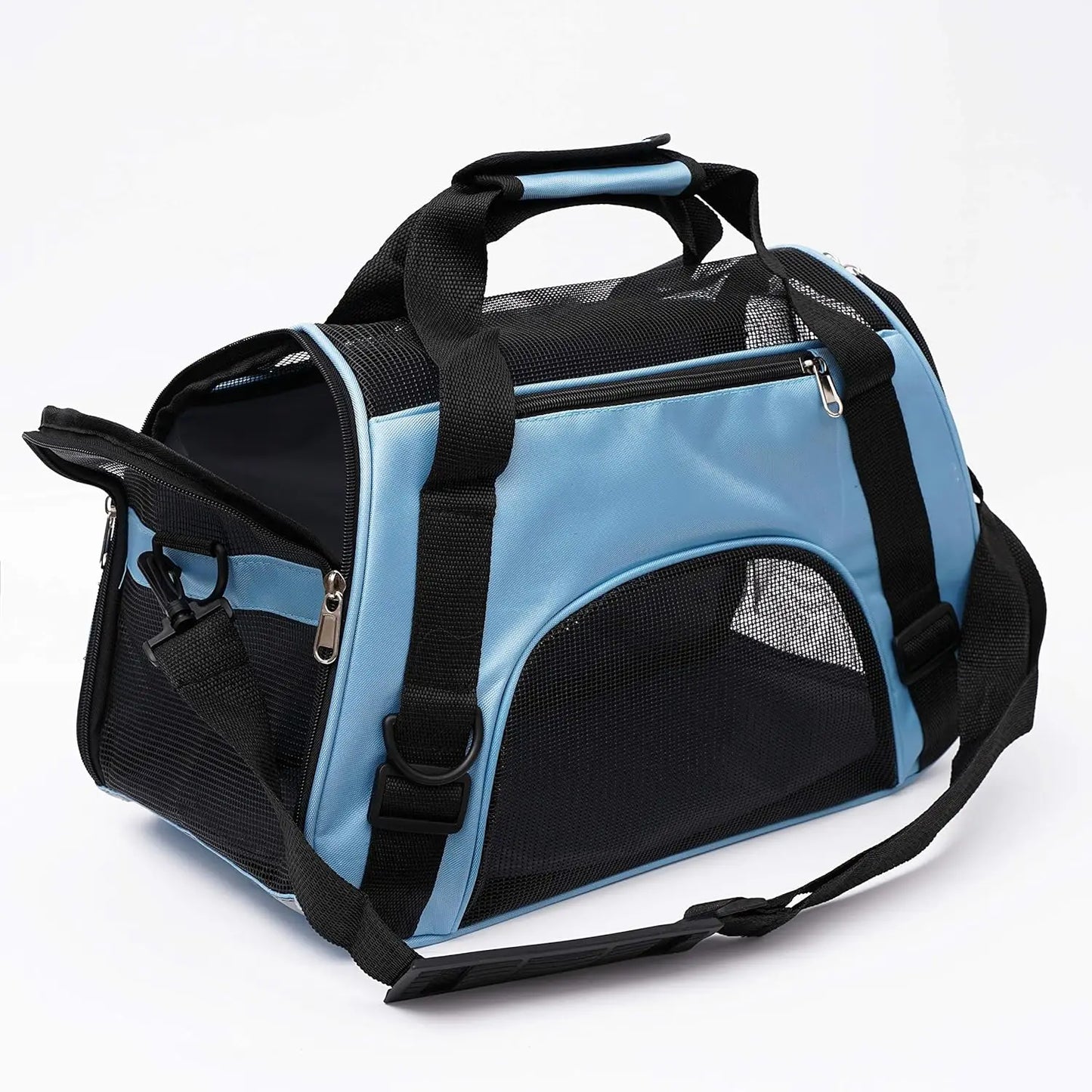 Soft-Sided Pet Carrier – Airline Approved for Small & Medium Cats/Dogs – Blue, Small for Travel