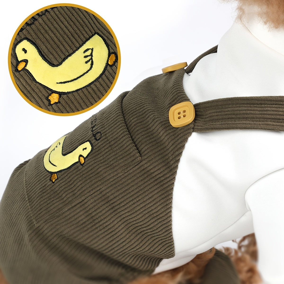 Chic Duck Print Dog Jumpsuit - Comfortable & Stylish Pet Outfit for Small to Large Breeds, Perfect for Casual Attire and Special Occasions Designer Dog Clothes Designer Clothes For Small Dogs